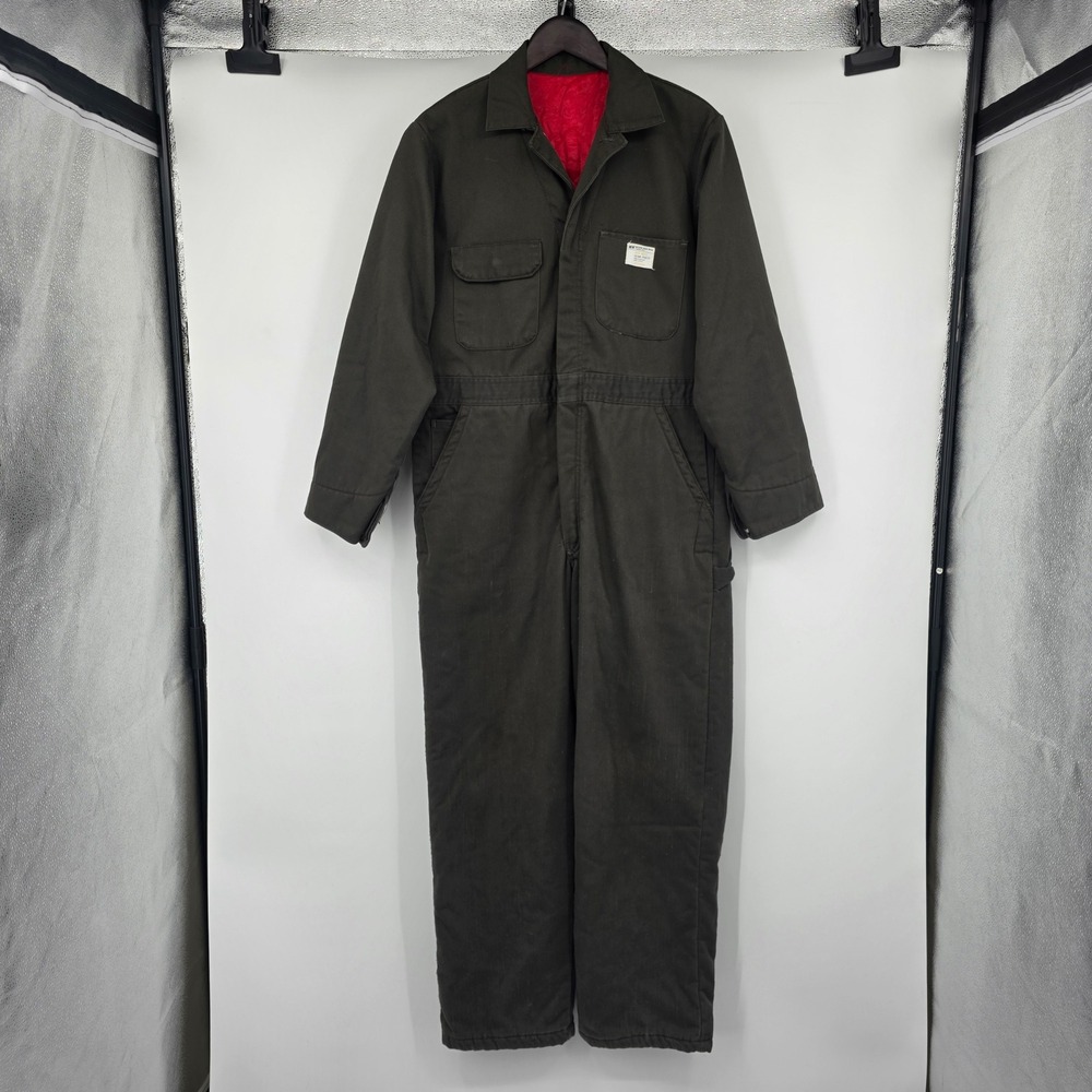 Vintage Big Mac JCPenney Penn-Prest Insulated Work Coveralls Dark Olive